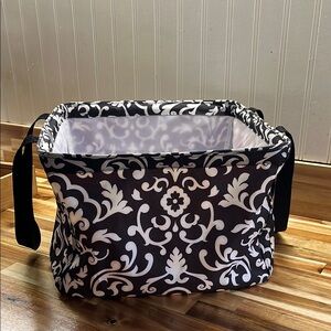Thirty-One Black and White Nylon Square ToteBag